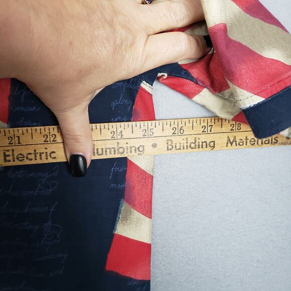 Cotton Traders Men's XXL American Flag Print Polo Shirt Red White Blue Patriotic - Picture 6 of 7